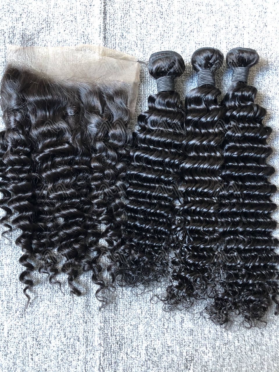 Raw 3-Bundle Deal + 13X4 HD Frontal (Yummy Curl/Loose Deep Wave)