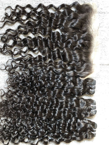 Raw 3-Bundle Deal + 13X4 HD Frontal (Yummy Curl/Loose Deep Wave)