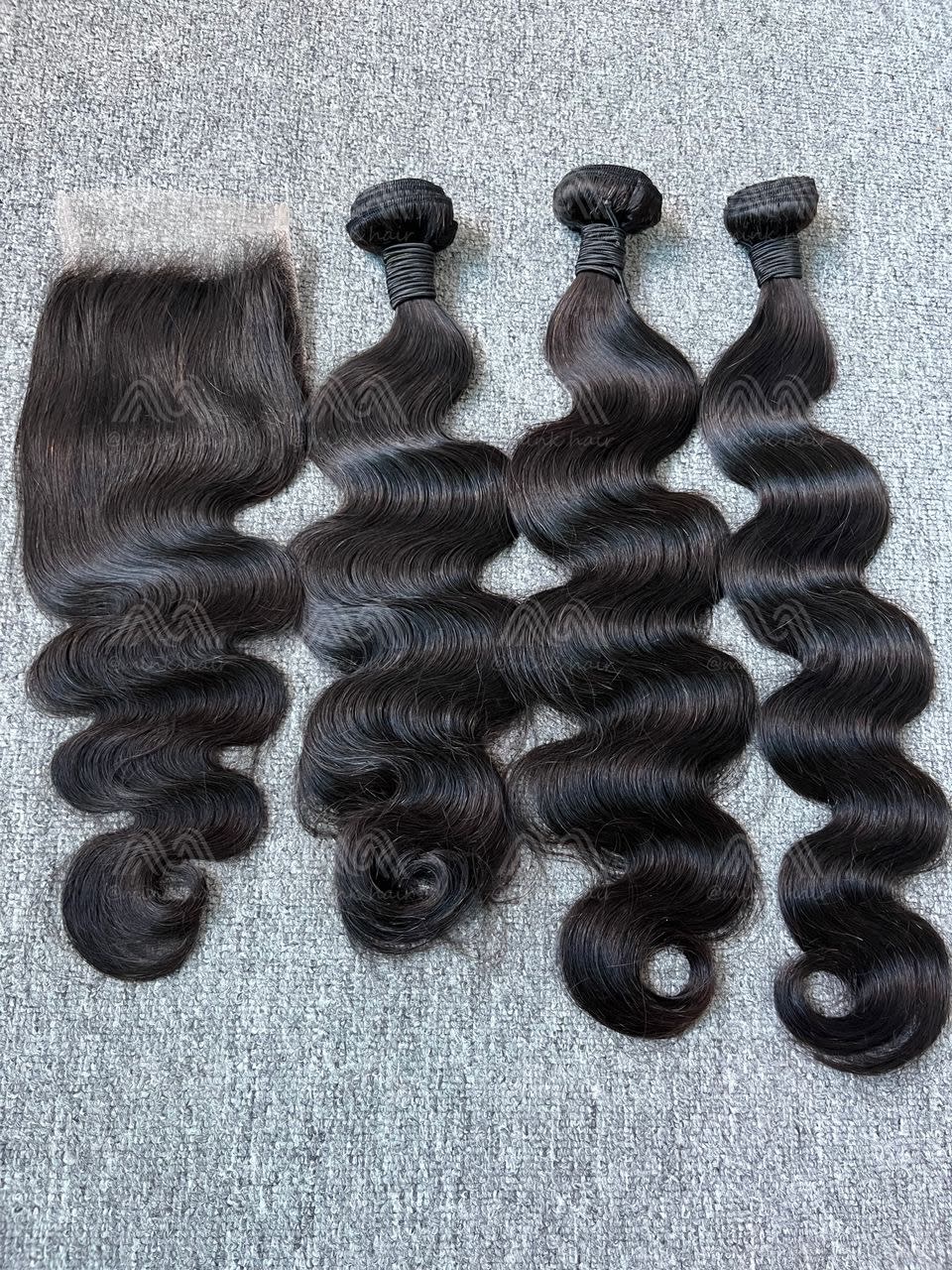 Raw 3 Bundles + 4x4 HD Closure (Body Wave/Straight)